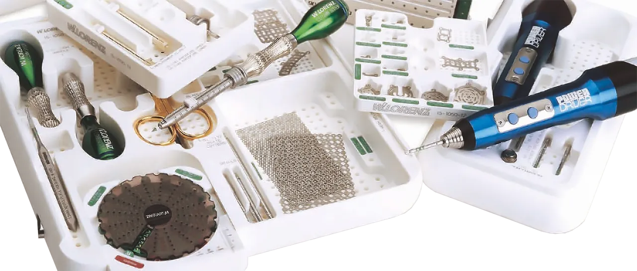 fotografia de kit de herramientas neuro plate marca zimmer biomet